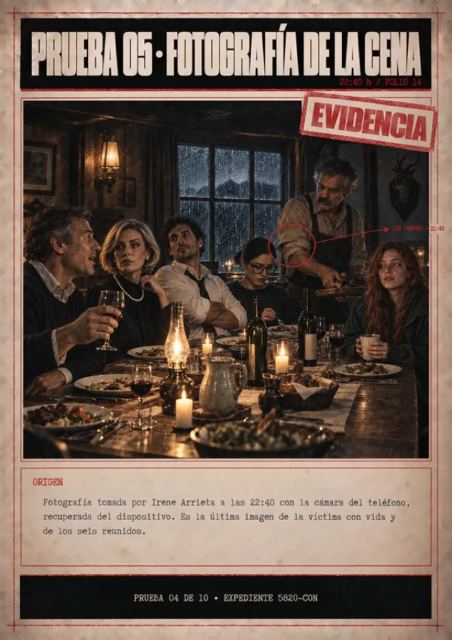 Fotografía de la cena